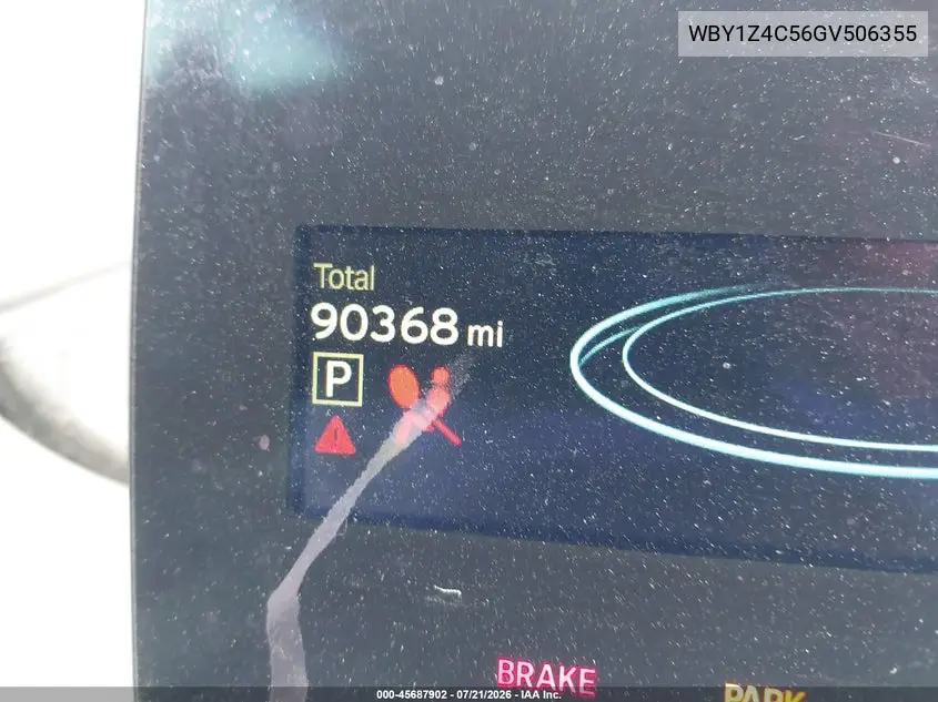 2016 BMW I3 Base W/Range Extender VIN: WBY1Z4C56GV506355 Lot: 45687902