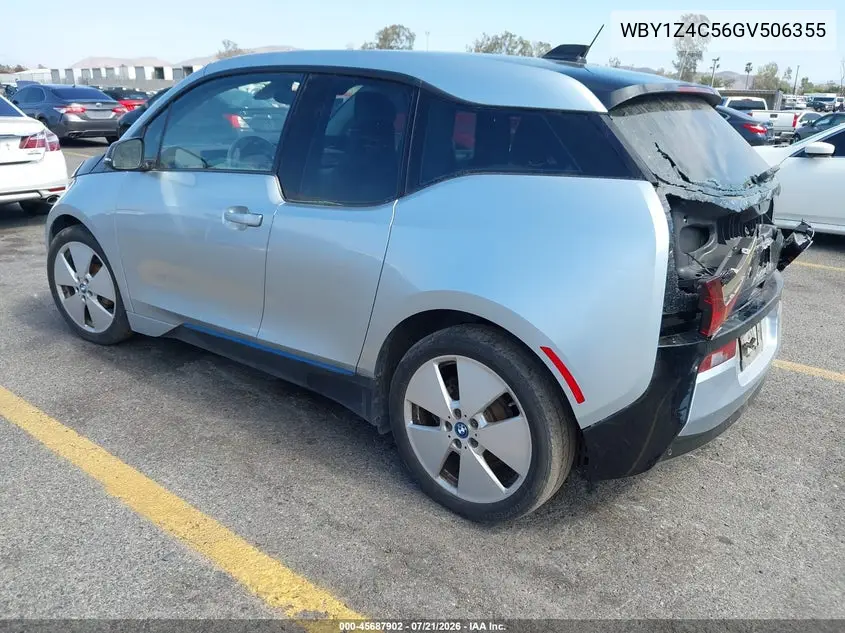 2016 BMW I3 Base W/Range Extender VIN: WBY1Z4C56GV506355 Lot: 45687902