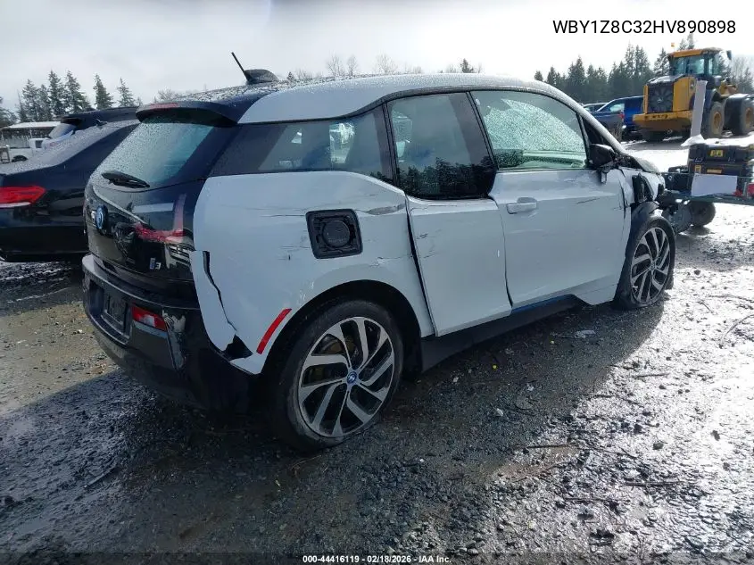 2017 BMW I3 94 Ah W/Range Extender VIN: WBY1Z8C32HV890898 Lot: 44416119