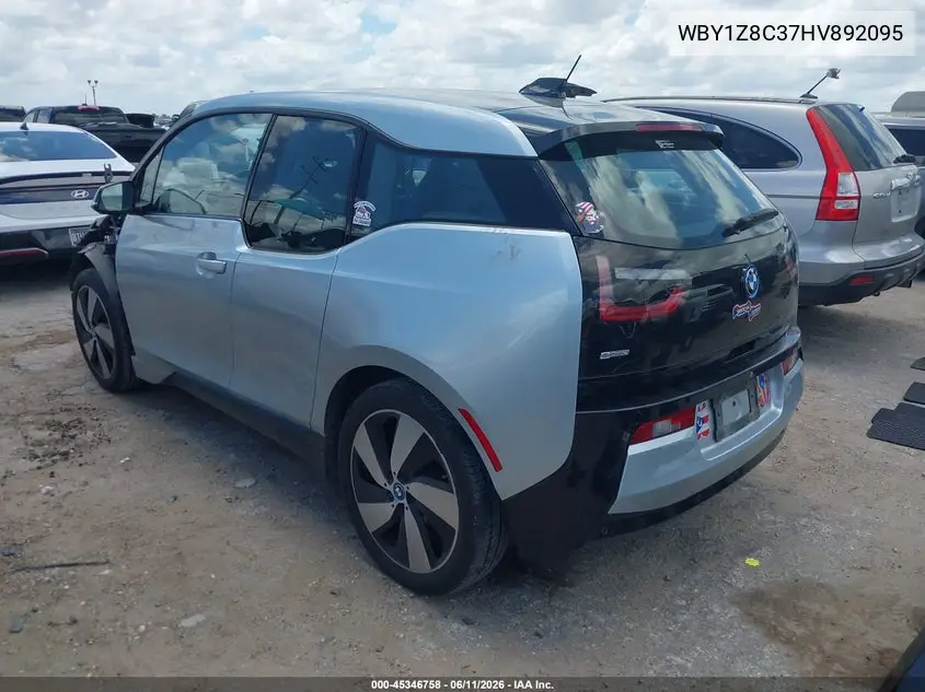 2017 BMW I3 94 Ah W/Range Extender VIN: WBY1Z8C37HV892095 Lot: 45346758