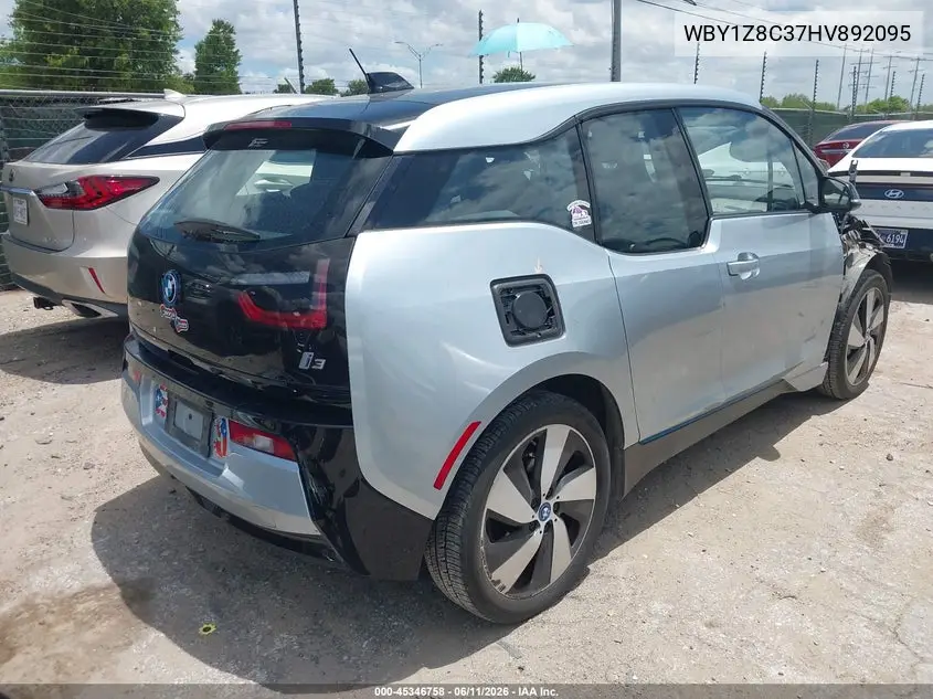 2017 BMW I3 94 Ah W/Range Extender VIN: WBY1Z8C37HV892095 Lot: 45346758
