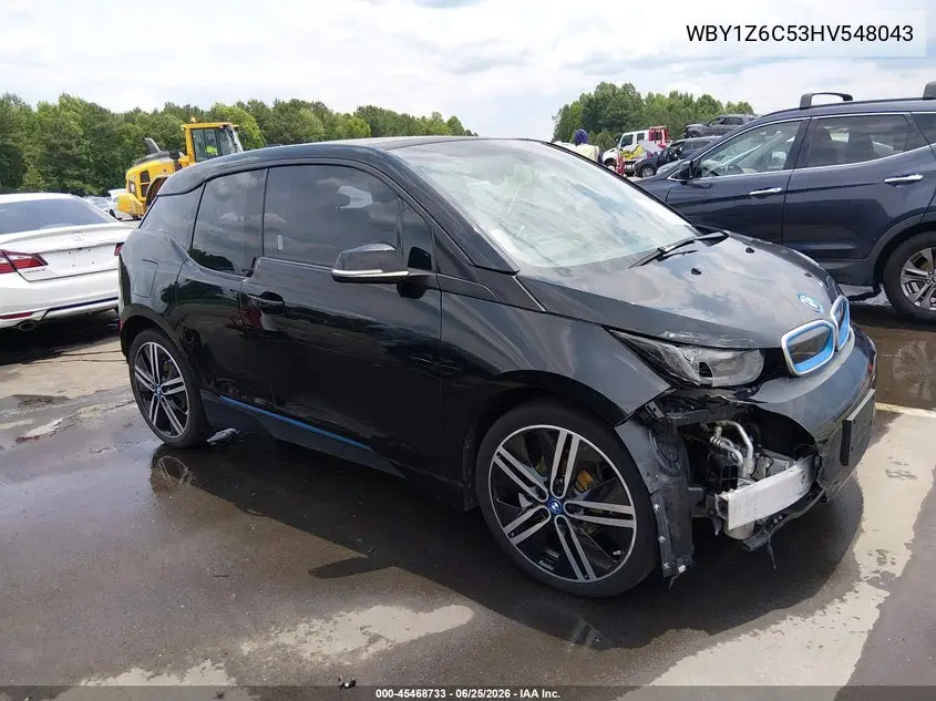2017 BMW I3 94 Ah VIN: WBY1Z6C53HV548043 Lot: 45468733