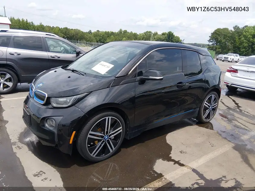 2017 BMW I3 94 Ah VIN: WBY1Z6C53HV548043 Lot: 45468733