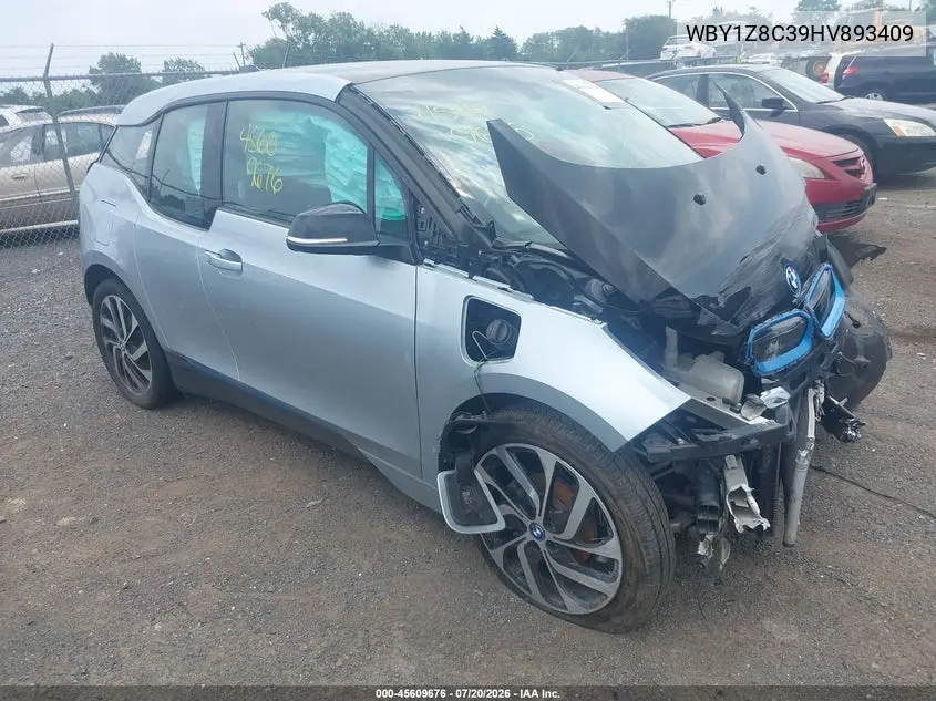 2017 BMW I3 94 Ah W/Range Extender VIN: WBY1Z8C39HV893409 Lot: 45609676
