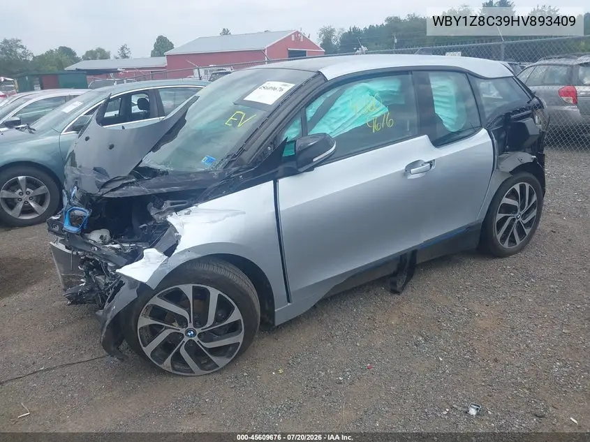 2017 BMW I3 94 Ah W/Range Extender VIN: WBY1Z8C39HV893409 Lot: 45609676