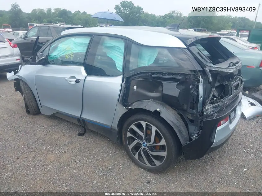 2017 BMW I3 94 Ah W/Range Extender VIN: WBY1Z8C39HV893409 Lot: 45609676