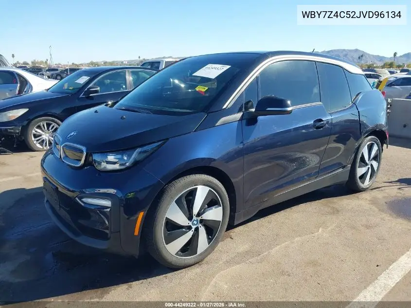 2018 BMW I3 94Ah W/Range Extender VIN: WBY7Z4C52JVD96134 Lot: 44249322