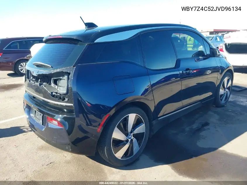 2018 BMW I3 94Ah W/Range Extender VIN: WBY7Z4C52JVD96134 Lot: 44249322