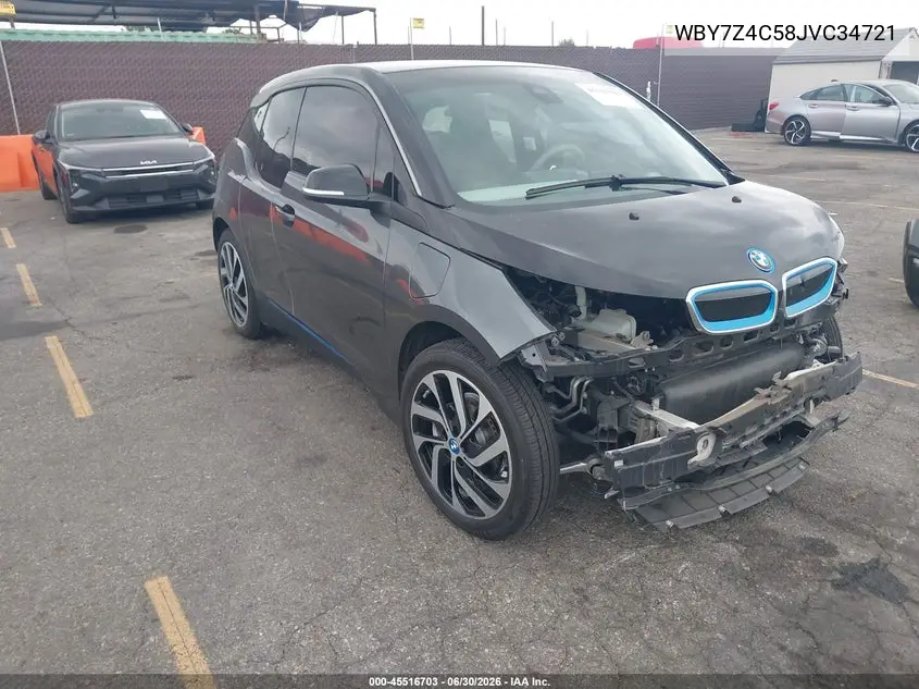 2018 BMW I3 94Ah W/Range Extender VIN: WBY7Z4C58JVC34721 Lot: 45516703