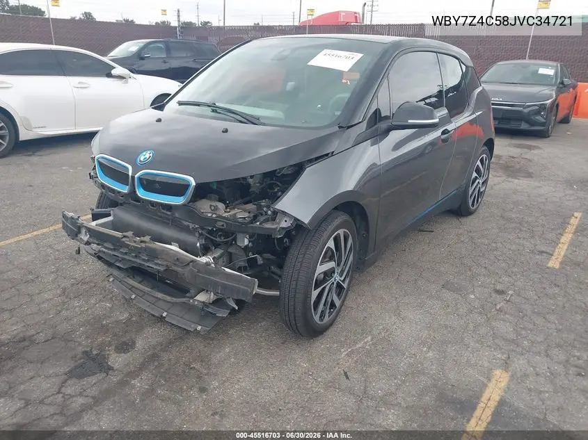 2018 BMW I3 94Ah W/Range Extender VIN: WBY7Z4C58JVC34721 Lot: 45516703