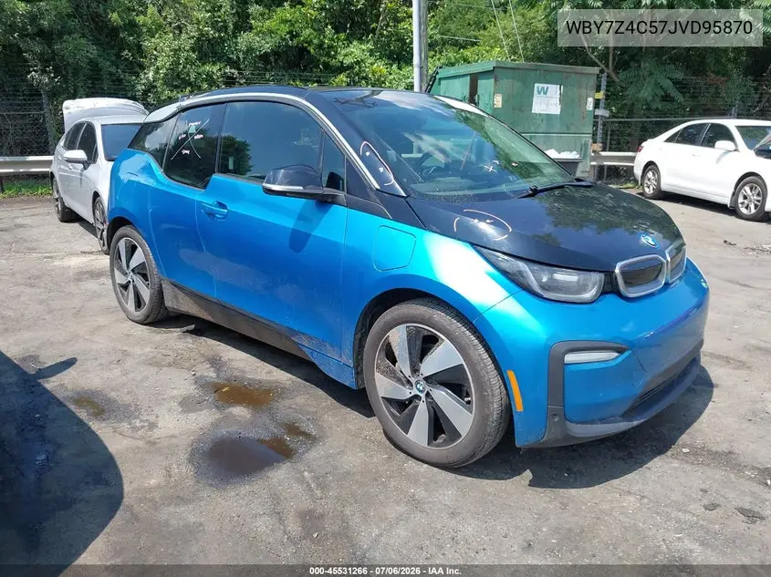 2018 BMW I3 94Ah W/Range Extender VIN: WBY7Z4C57JVD95870 Lot: 45531266