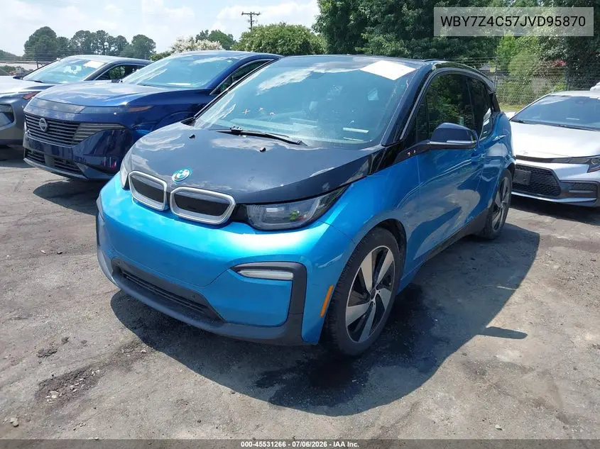 2018 BMW I3 94Ah W/Range Extender VIN: WBY7Z4C57JVD95870 Lot: 45531266