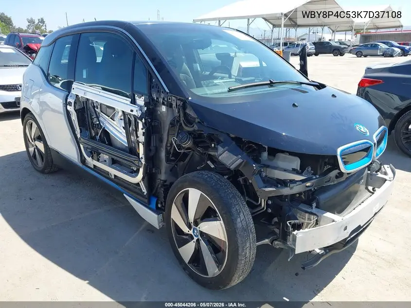 2019 BMW I3 120Ah W/Range Extender VIN: WBY8P4C53K7D37108 Lot: 45044206