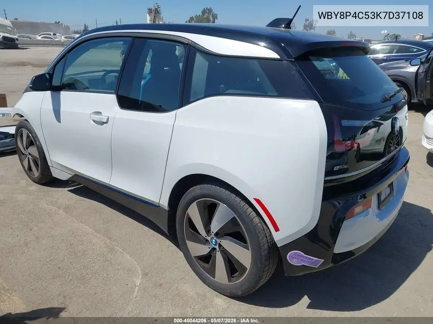 2019 BMW I3 120Ah W/Range Extender VIN: WBY8P4C53K7D37108 Lot: 45044206