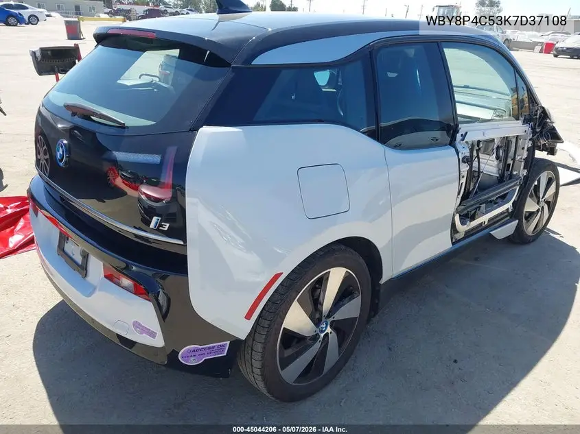 2019 BMW I3 120Ah W/Range Extender VIN: WBY8P4C53K7D37108 Lot: 45044206