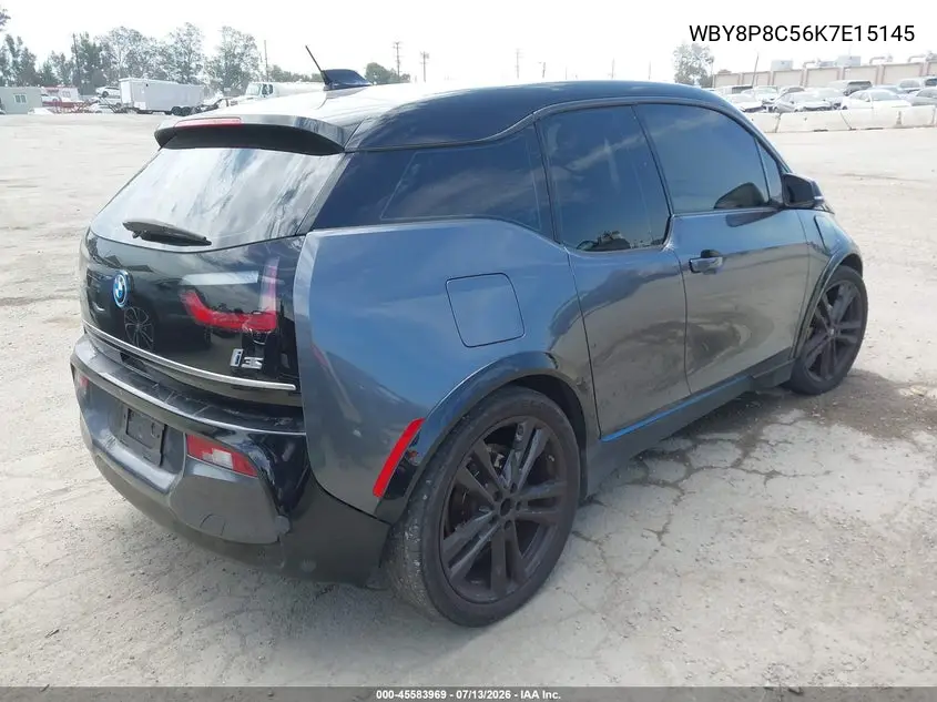2019 BMW I3S 120Ah W/Range Extender VIN: WBY8P8C56K7E15145 Lot: 45583969
