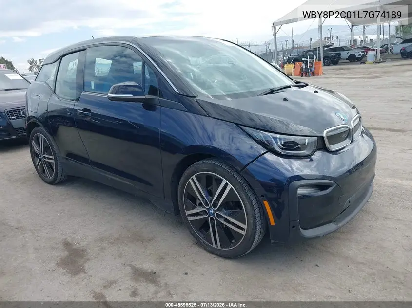 2020 BMW I3 120Ah VIN: WBY8P2C01L7G74189 Lot: 45595525