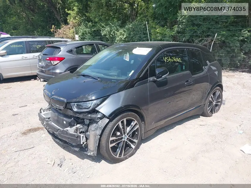 2021 BMW I3S 120Ah VIN: WBY8P6C08M7J74035 Lot: 45626162