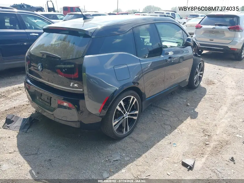 2021 BMW I3S 120Ah VIN: WBY8P6C08M7J74035 Lot: 45626162
