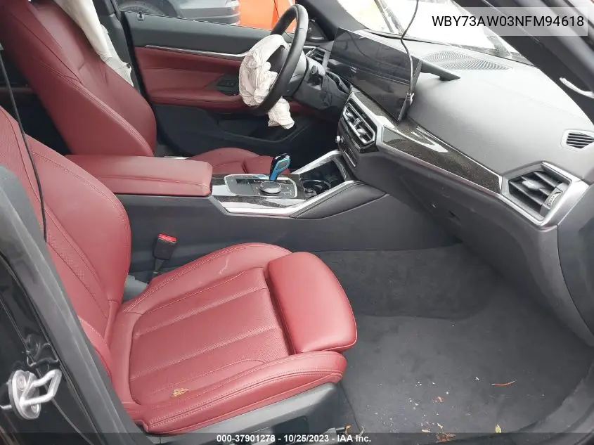 2022 BMW I4 Edrive40 VIN: WBY73AW03NFM94618 Lot: 37901278