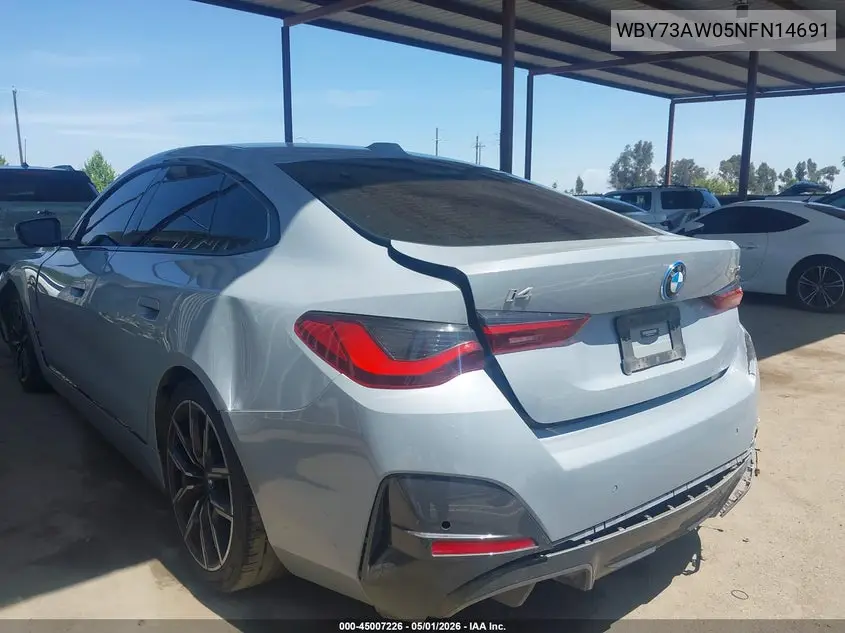 2022 BMW I4 Edrive40 VIN: WBY73AW05NFN14691 Lot: 45007226