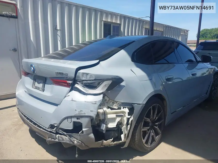 2022 BMW I4 Edrive40 VIN: WBY73AW05NFN14691 Lot: 45007226