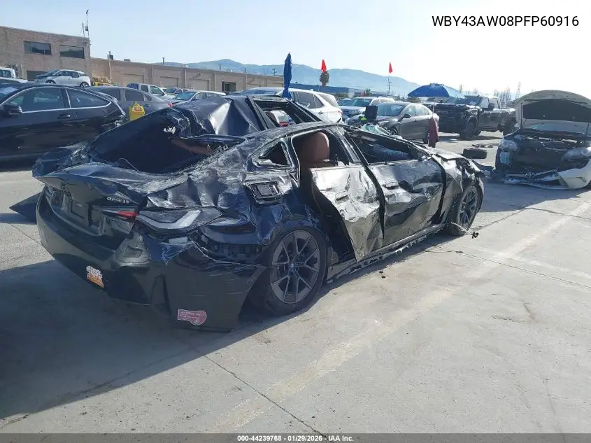 2023 BMW I4 Edrive35 VIN: WBY43AW08PFP60916 Lot: 44239768