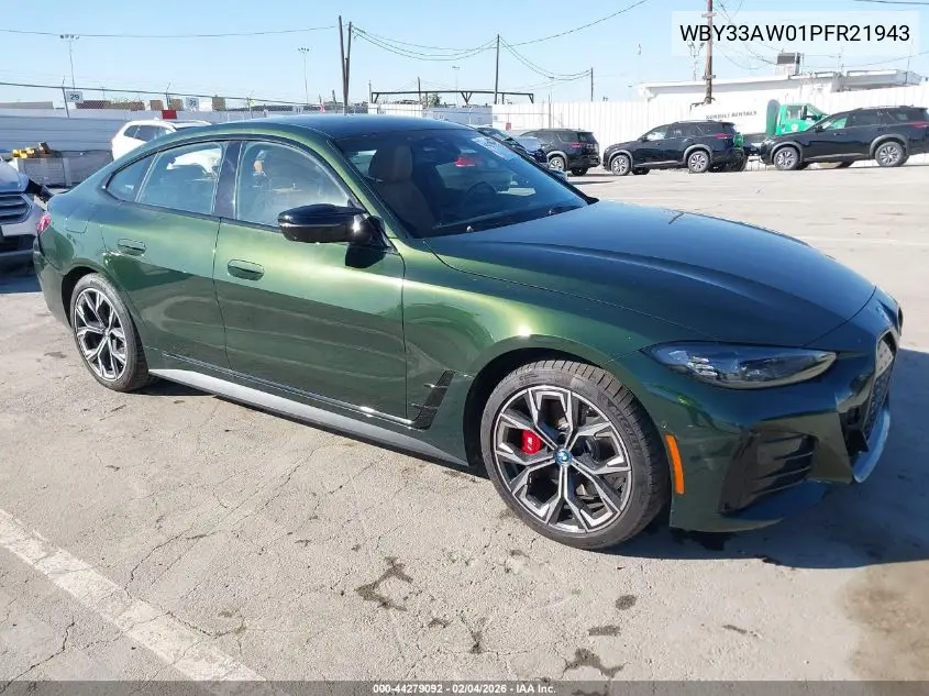 2023 BMW I4 M50 VIN: WBY33AW01PFR21943 Lot: 44279092