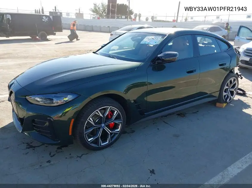 2023 BMW I4 M50 VIN: WBY33AW01PFR21943 Lot: 44279092