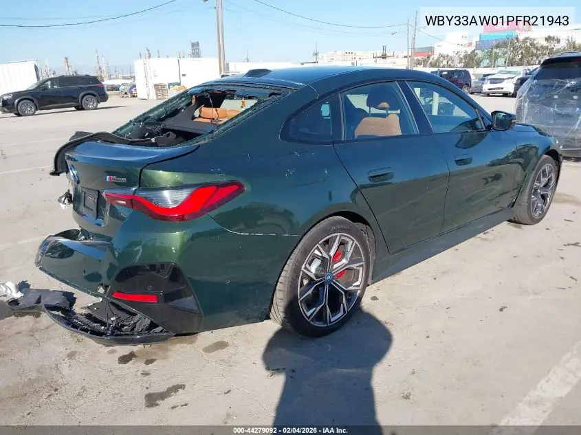 2023 BMW I4 M50 VIN: WBY33AW01PFR21943 Lot: 44279092