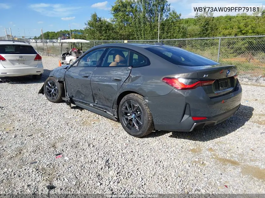 2023 BMW I4 Edrive40 VIN: WBY73AW09PFP79181 Lot: 45038246