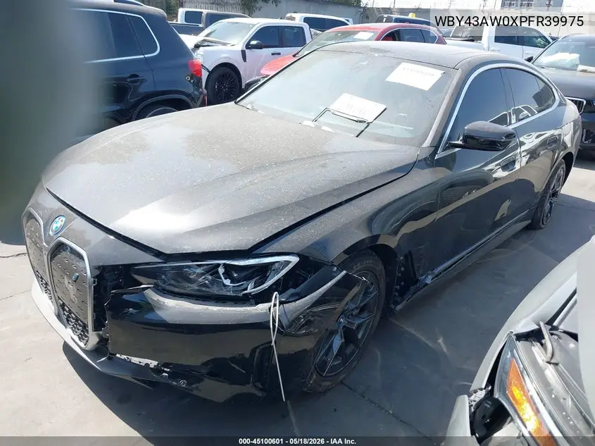 2023 BMW I4 Edrive35 VIN: WBY43AW0XPFR39975 Lot: 45100601