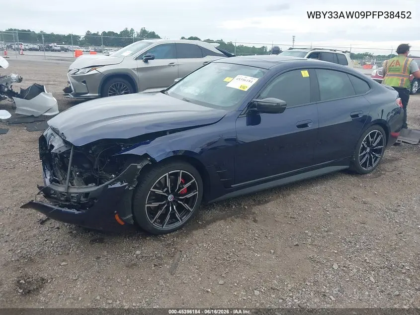 2023 BMW I4 M50 VIN: WBY33AW09PFP38452 Lot: 45396184