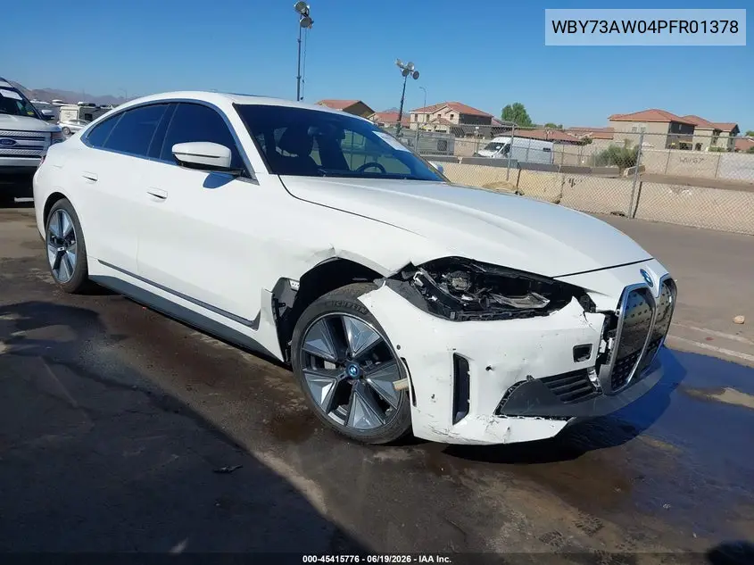 2023 BMW I4 Edrive40 VIN: WBY73AW04PFR01378 Lot: 45415776