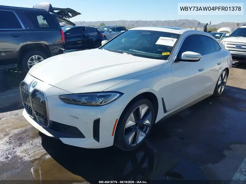 2023 BMW I4 Edrive40 VIN: WBY73AW04PFR01378 Lot: 45415776