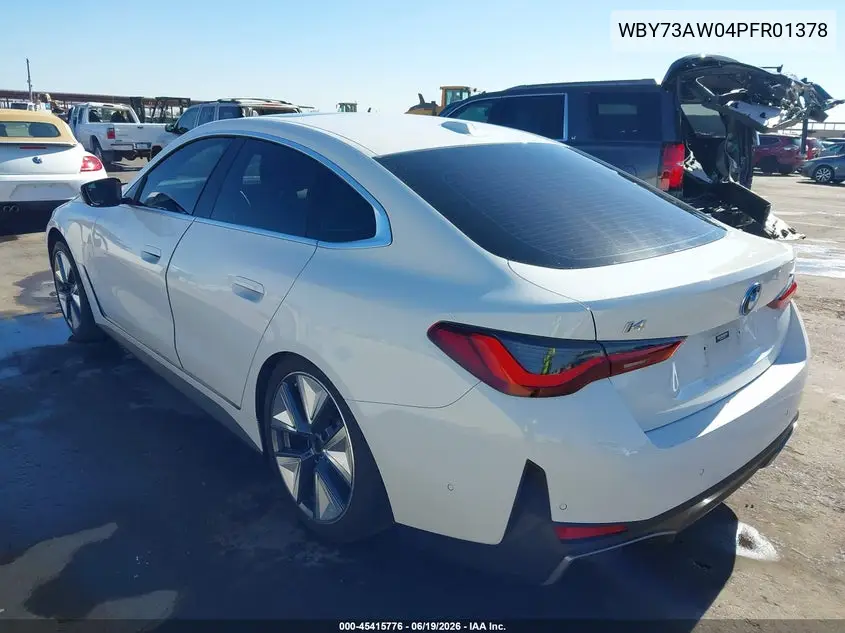 2023 BMW I4 Edrive40 VIN: WBY73AW04PFR01378 Lot: 45415776