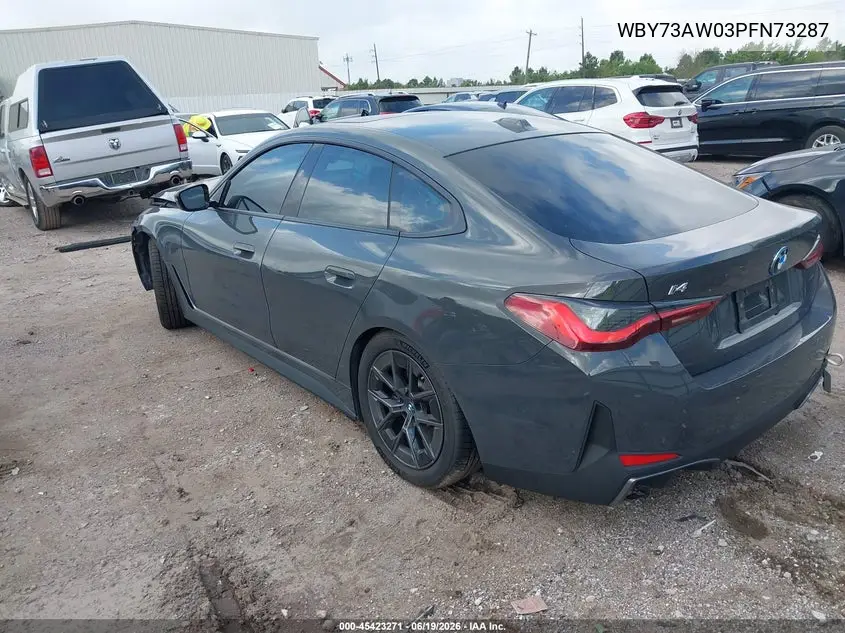 2023 BMW I4 Edrive40 VIN: WBY73AW03PFN73287 Lot: 45423271