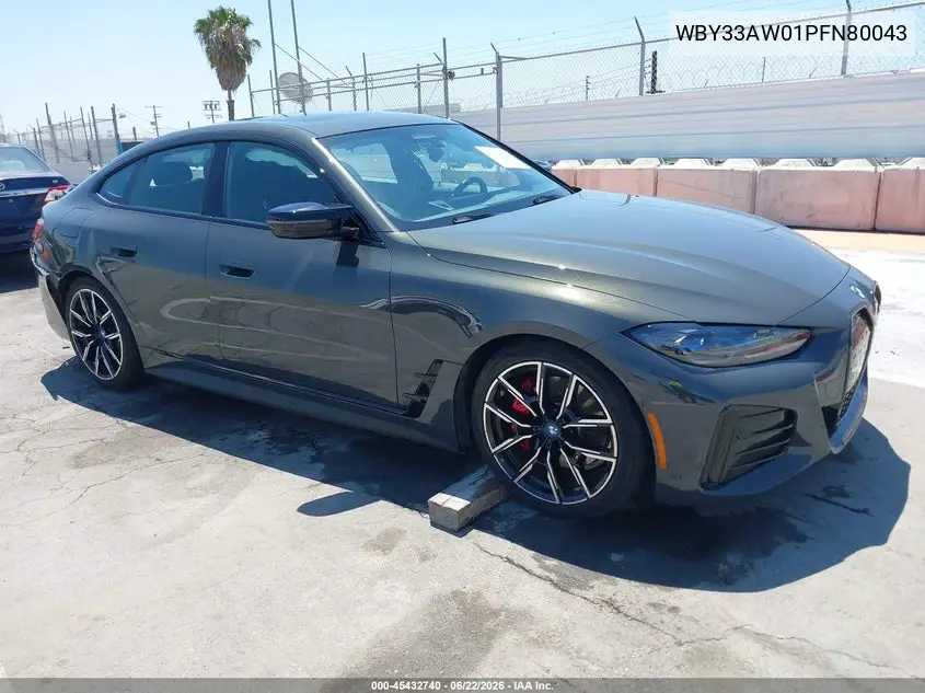 2023 BMW I4 M50 VIN: WBY33AW01PFN80043 Lot: 45432740