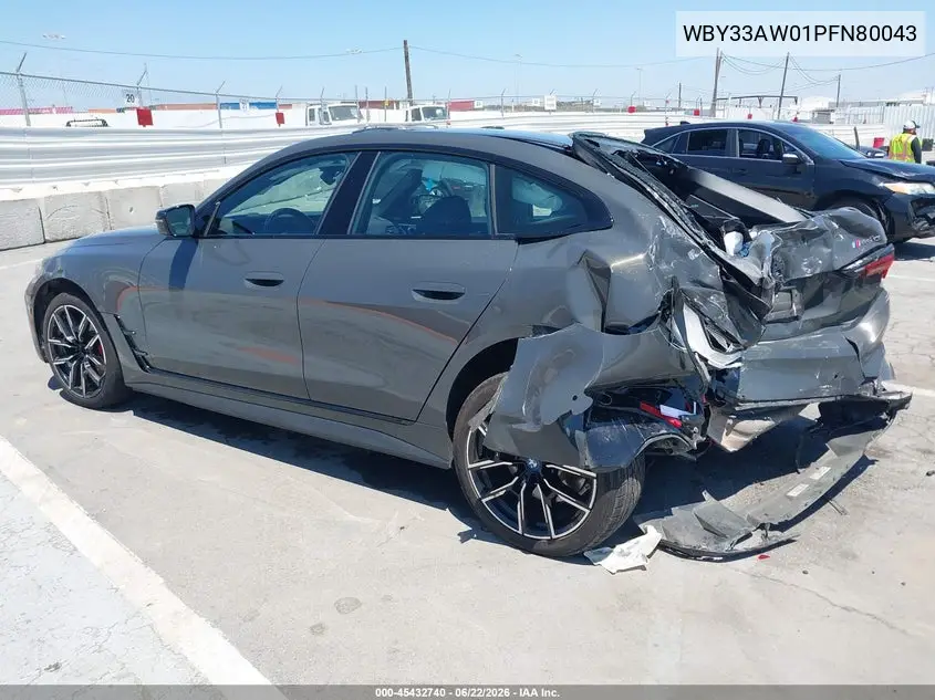 2023 BMW I4 M50 VIN: WBY33AW01PFN80043 Lot: 45432740