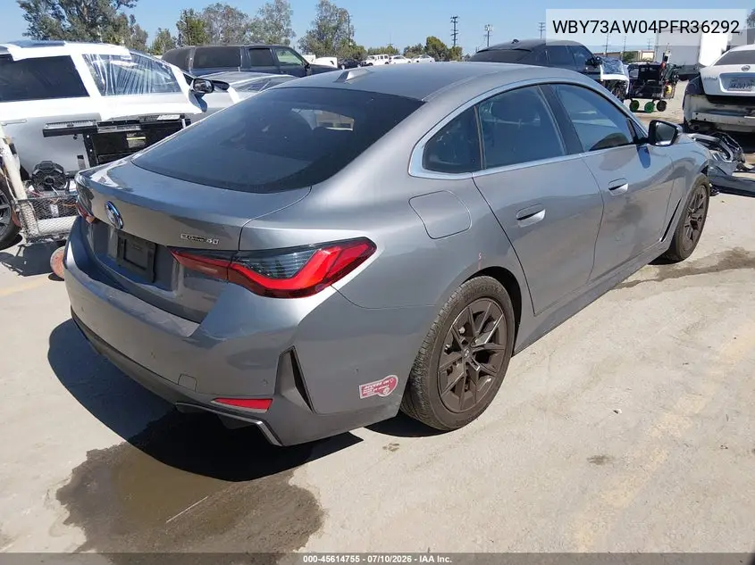 2023 BMW I4 Edrive40 VIN: WBY73AW04PFR36292 Lot: 45614755