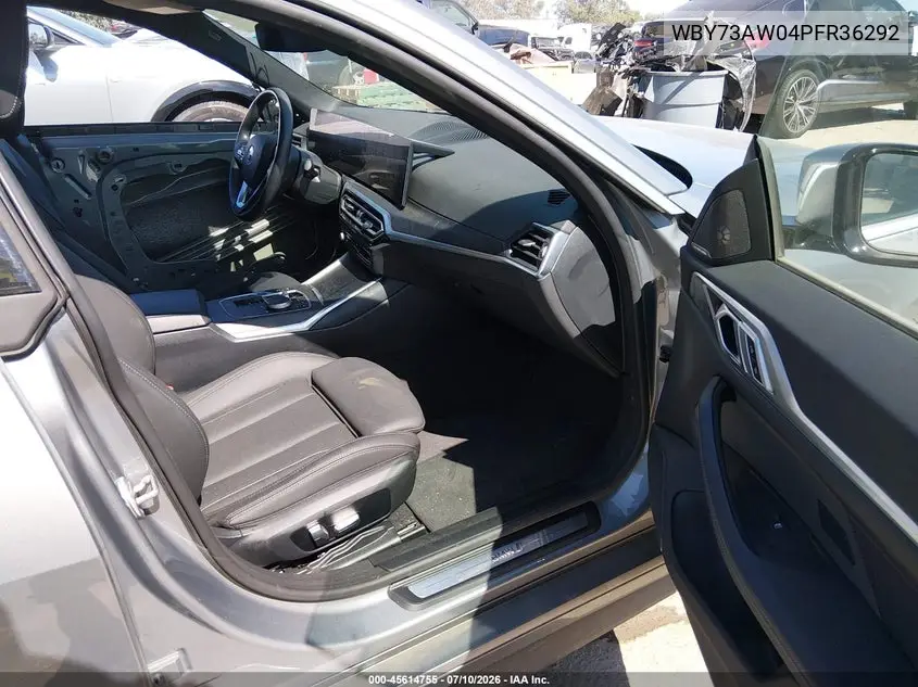 2023 BMW I4 Edrive40 VIN: WBY73AW04PFR36292 Lot: 45614755