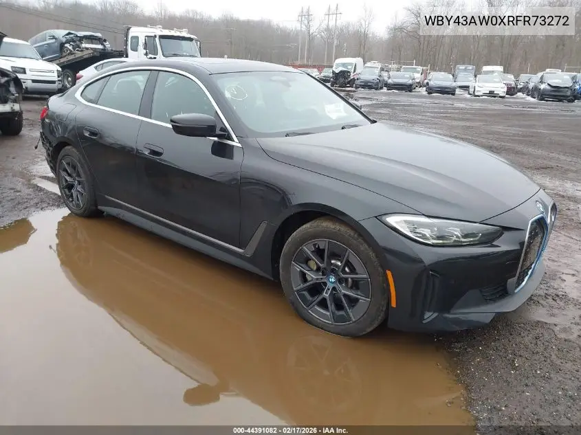 2024 BMW I4 Gran Coupe Edrive35 VIN: WBY43AW0XRFR73272 Lot: 44391082