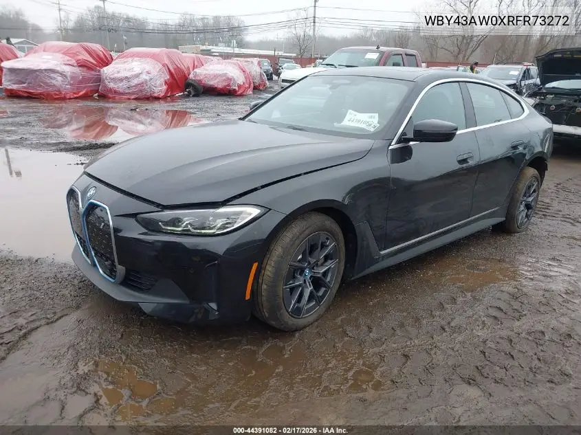 2024 BMW I4 Gran Coupe Edrive35 VIN: WBY43AW0XRFR73272 Lot: 44391082