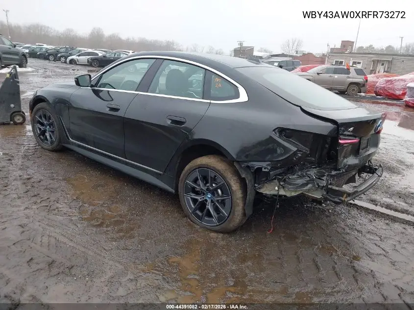 2024 BMW I4 Gran Coupe Edrive35 VIN: WBY43AW0XRFR73272 Lot: 44391082