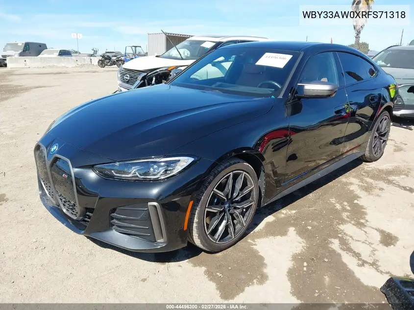 2024 BMW I4 Gran Coupe M50 VIN: WBY33AW0XRFS71318 Lot: 44496300