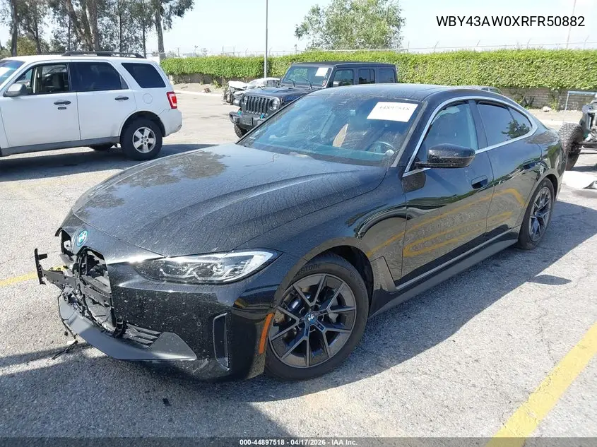 2024 BMW I4 Gran Coupe Edrive35 VIN: WBY43AW0XRFR50882 Lot: 44897518