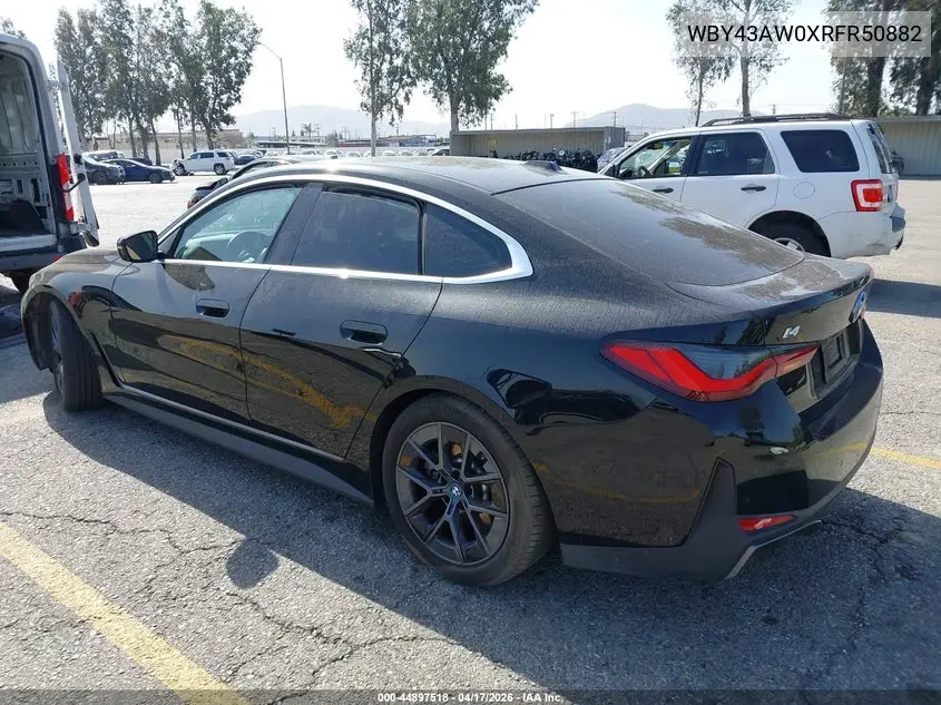 2024 BMW I4 Gran Coupe Edrive35 VIN: WBY43AW0XRFR50882 Lot: 44897518