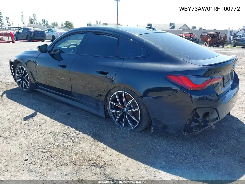2024 BMW I4 Gran Coupe Edrive40 VIN: WBY73AW01RFT00772 Lot: 44901791