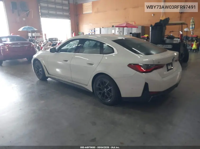 2024 BMW I4 Gran Coupe Edrive40 VIN: WBY73AW03RFR97491 Lot: 44979080