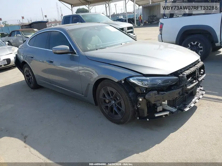 2024 BMW I4 Gran Coupe Edrive40 VIN: WBY73AW07RFT33288 Lot: 44994866